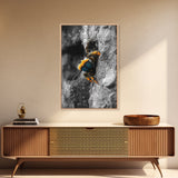 Fuzzy Bee Closeup, Insect Macro, Nature Texture, Framed Canvas Print, Wildlife Wall Art, Entomology Decor, Nature Photography