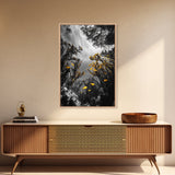 Golden Fish, Kelp Forest, Ethereal Ocean Scene, Framed Canvas Print, Underwater Wall Art, Nature Photography, Bathroom Sea Decor