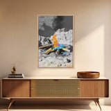 Psychedelic Fire, Abstract Flame, Desert Art, Canvas Print, Surreal Wall Decor, Boho Style, Dorm Wall Art, Trippy Nature Art