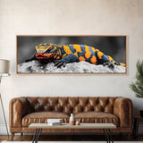 Colorful Lizard Art, Vibrant Reptile Closeup, Wildlife Macro, Canvas Print, Bold Nature Decor, Kids Room Wall Art, Bedroom Wall Art