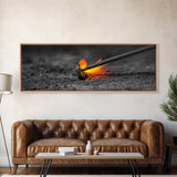 Branding Iron Fire, Industrial Glow Art, Rustic Ranch Scene, Cowboy Western Print, Canvas Print, Man Cave Wall Art, Farmhouse Decor