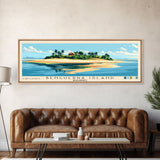 Benguerra Island, Mozambique Panoramic Print, Vacation Gift, Mozambique Wall Art, Beach Painting, Beach Decor, Large Wall Art, Wood Frame Art