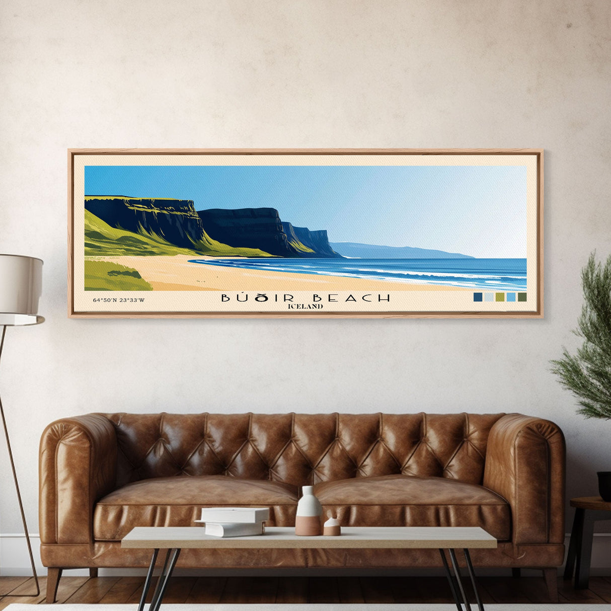 Búðir Beach, Iceland Panoramic Print, Vacation Gift, Iceland Wall Art, Vacation Wall Art, Vacatation Memories, Beach Decor, Beach Or Lakehouse Art