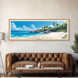 Cabbage Beach, Bahamas Panoramic Beach Print, Vacation Gift, Bahamas Wall Art, Beach Painting, Beach Decor, Beach Painting