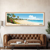 Cabbage Beach, Paradise Island, Bahamas Panoramic Print, Vacation Gift, Paradise Island, Bahamas Wall Art, Beach Painting, Beach Decor, Large Wall Art, Wood Frame Art