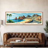 Cabo San Lucas, Mexico Panoramic Print, Vacation Gift, Mexico Wall Art, Beach Painting, Beach Decor, Beach Or Lakehouse Art