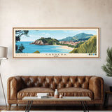 Cabrera, Spain Panoramic Beach Print, Vacation Gift, Spain Wall Art, Beach Painting, Beach Decor, Beach Painting