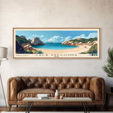 Cala Pregonda, Spain Panoramic Print, Vacation Gift, Spain Wall Art, Beach Painting, Beach Decor, Beach Or Lakehouse Art