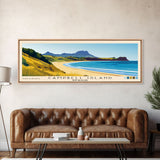 Campbell Island, New Zealand Panoramic Print, Vacation Gift, New Zealand Wall Art, Beach Painting, Beach Decor, Large Wall Art, Wood Frame Art