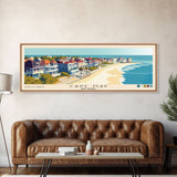 Cape May, New Jersey Panoramic Beach Print, Vacation Gift, New Jersey Wall Art, Beach Painting, Beach Decor, Beach Painting