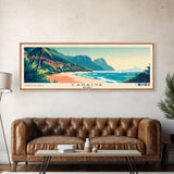 Caraíva, Brazil Panoramic Print, Vacation Gift, Brazil Wall Art, Beach Painting, Beach Decor, Large Wall Art, Wood Frame Art