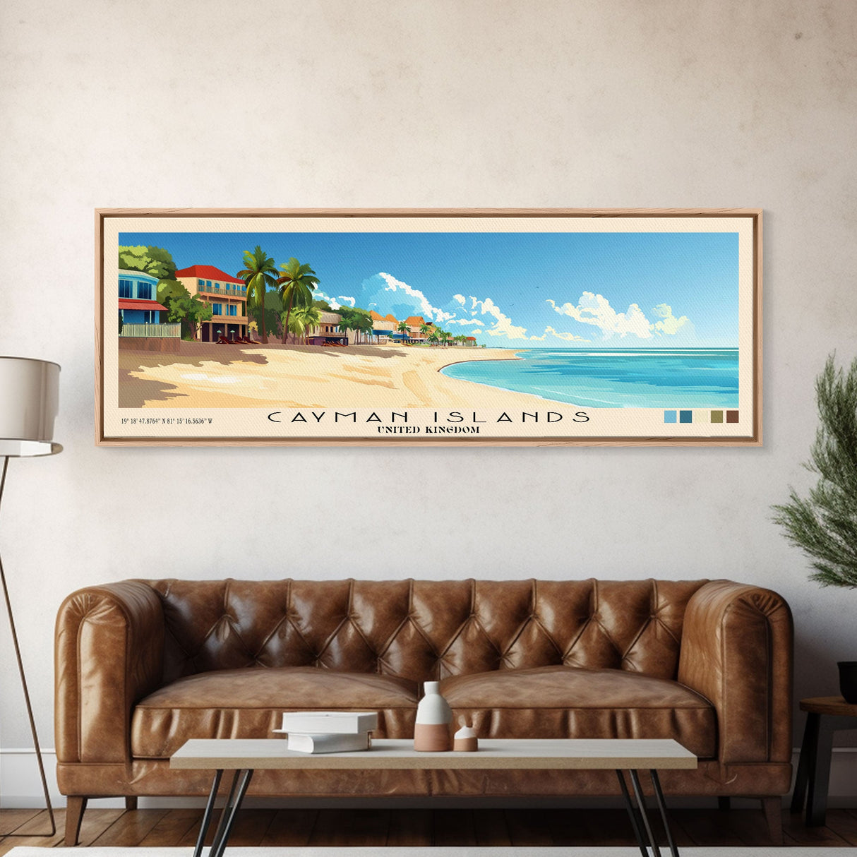 Cayman Islands, United Kingdom Panoramic Print, Vacation Gift, United Kingdom Wall Art, Vacation Wall Art, Vacatation Memories, Beach Decor, Beach Or Lakehouse Art