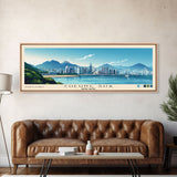 Cheung Sha, Hong Kong Panoramic Print, Vacation Gift, Hong Kong Wall Art, Beach Painting, Beach Decor, Large Wall Art, Wood Frame Art