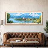 Chiemsee, Germany Panoramic Print, Vacation Gift, Germany Wall Art, Beach Painting, Beach Decor, Beach Or Lakehouse Art