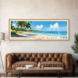 Chill Island Beach, Bahamas Panoramic Beach Print, Vacation Gift, Bahamas Wall Art, Beach Painting, Beach Decor, Beach Painting