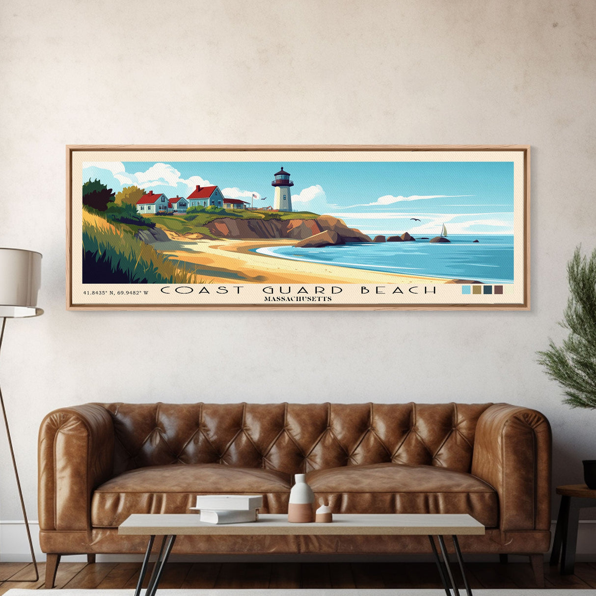 Coast Guard Beach, Massachusetts Panoramic Print, Vacation Gift, Massachusetts Wall Art, Vacation Wall Art, Vacatation Memories, Beach Decor, Beach Or Lakehouse Art