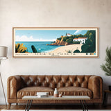 Ilha da Fuseta, Portugal Panoramic Print, Vacation Gift, Portugal Wall Art, Beach Painting, Beach Decor, Large Wall Art, Wood Frame Art