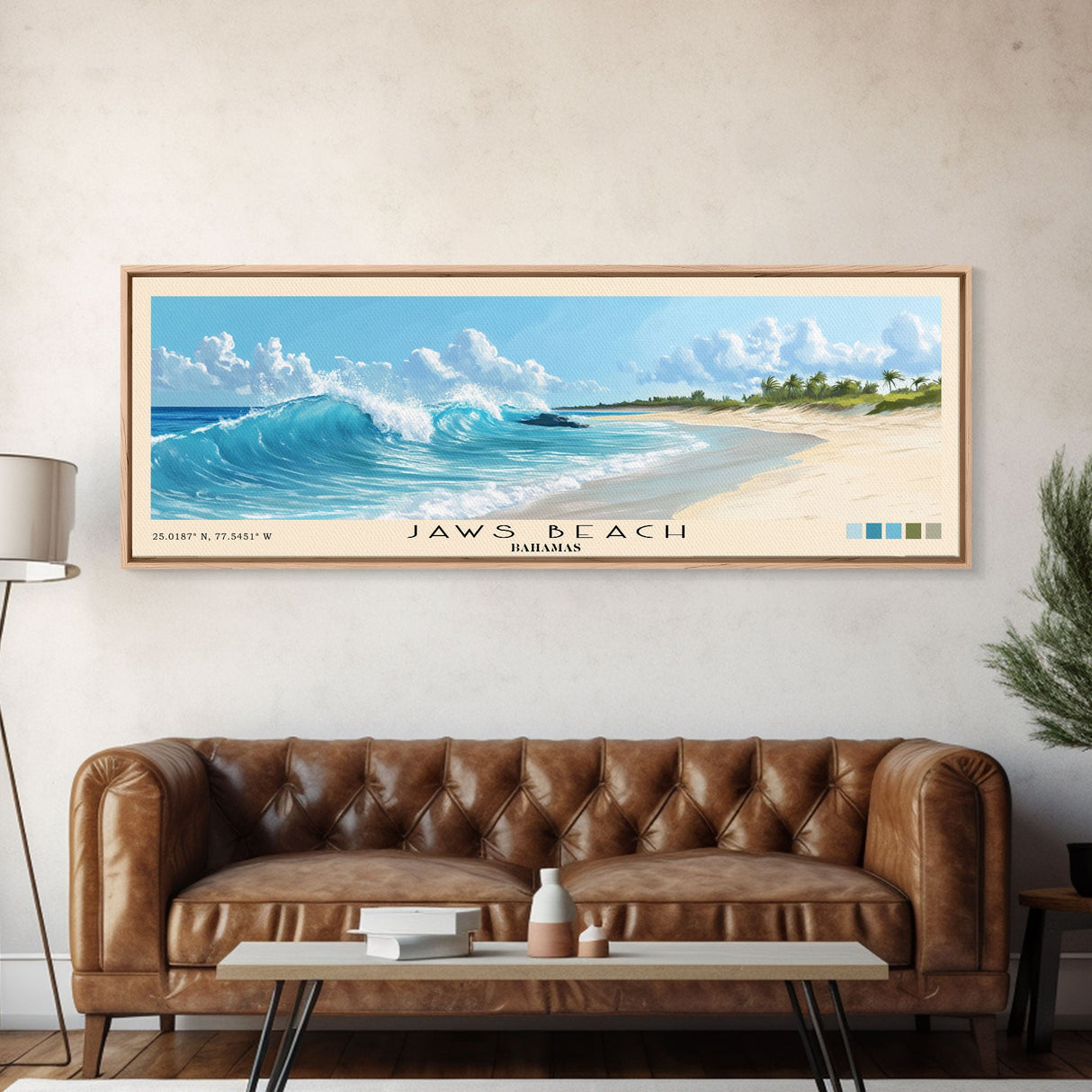 Jaws Beach, Bahamas Panoramic Print, Vacation Gift, Bahamas Wall Art, Vacation Wall Art, Vacatation Memories, Beach Decor, Beach Or Lakehouse Art