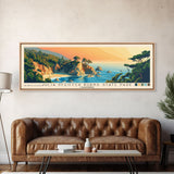 Julia Pfeiffer Burns State Park, California Panoramic Print, Vacation Gift, California Wall Art, Beach Painting, Beach Decor, Large Wall Art, Wood Frame Art
