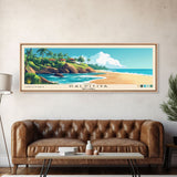 Kalpitiya, Sri Lanka Panoramic Print, Vacation Gift, Sri Lanka Wall Art, Beach Painting, Beach Decor, Beach Or Lakehouse Art