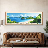 Kanawa Island, Indonesia Panoramic Beach Print, Vacation Gift, Indonesia Wall Art, Beach Painting, Beach Decor, Beach Painting