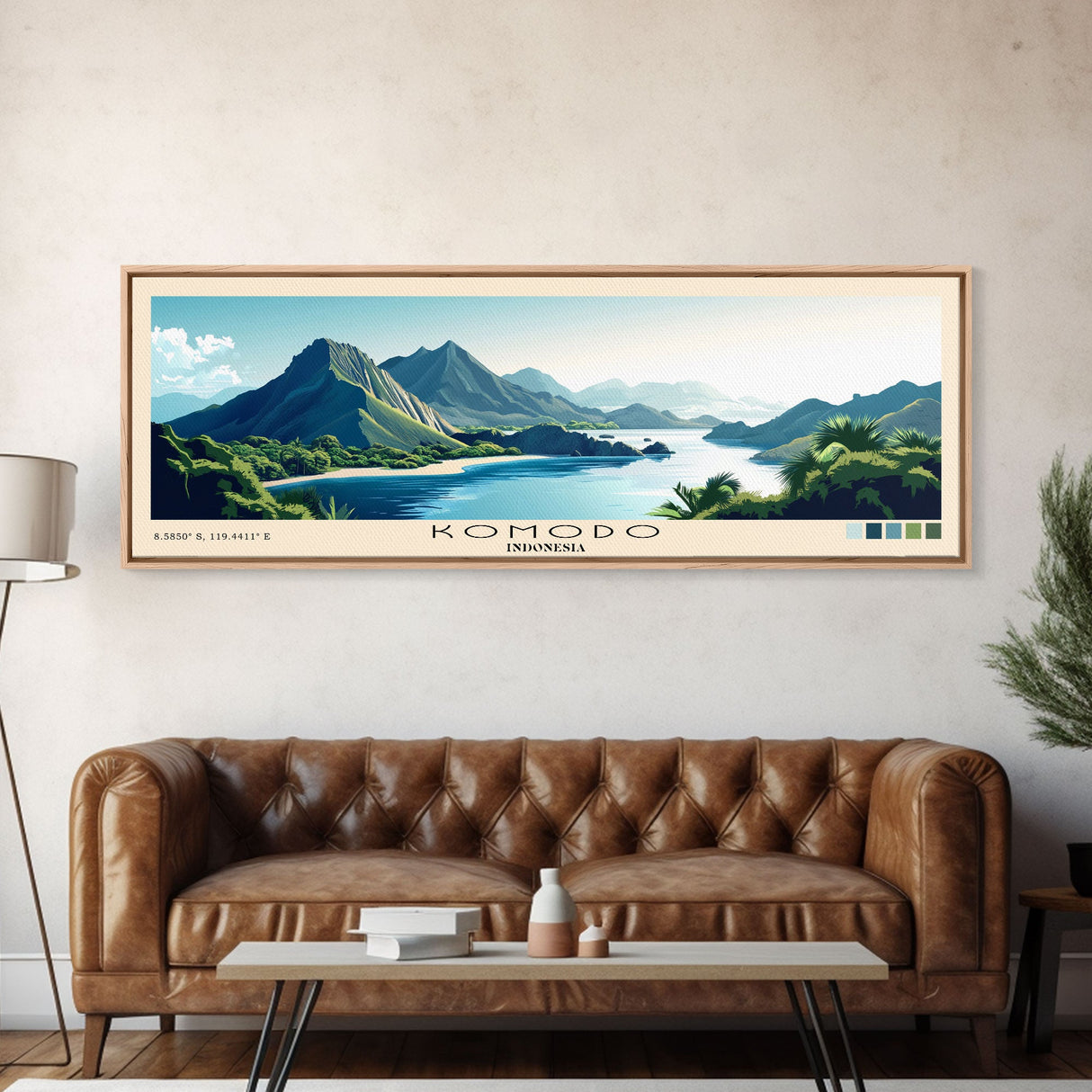 Komodo, Indonesia Panoramic Print, Vacation Gift, Indonesia Wall Art, Vacation Wall Art, Vacatation Memories, Beach Decor, Beach Or Lakehouse Art