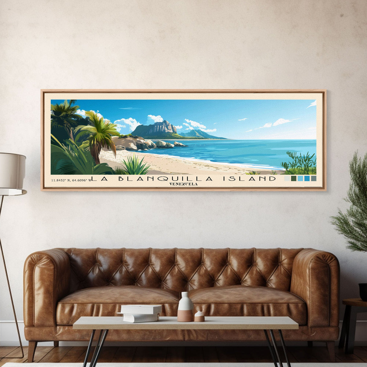 La Blanquilla Island, Venezuela Panoramic Print, Vacation Gift, Venezuela Wall Art, Vacation Wall Art, Vacatation Memories, Beach Decor, Beach Or Lakehouse Art