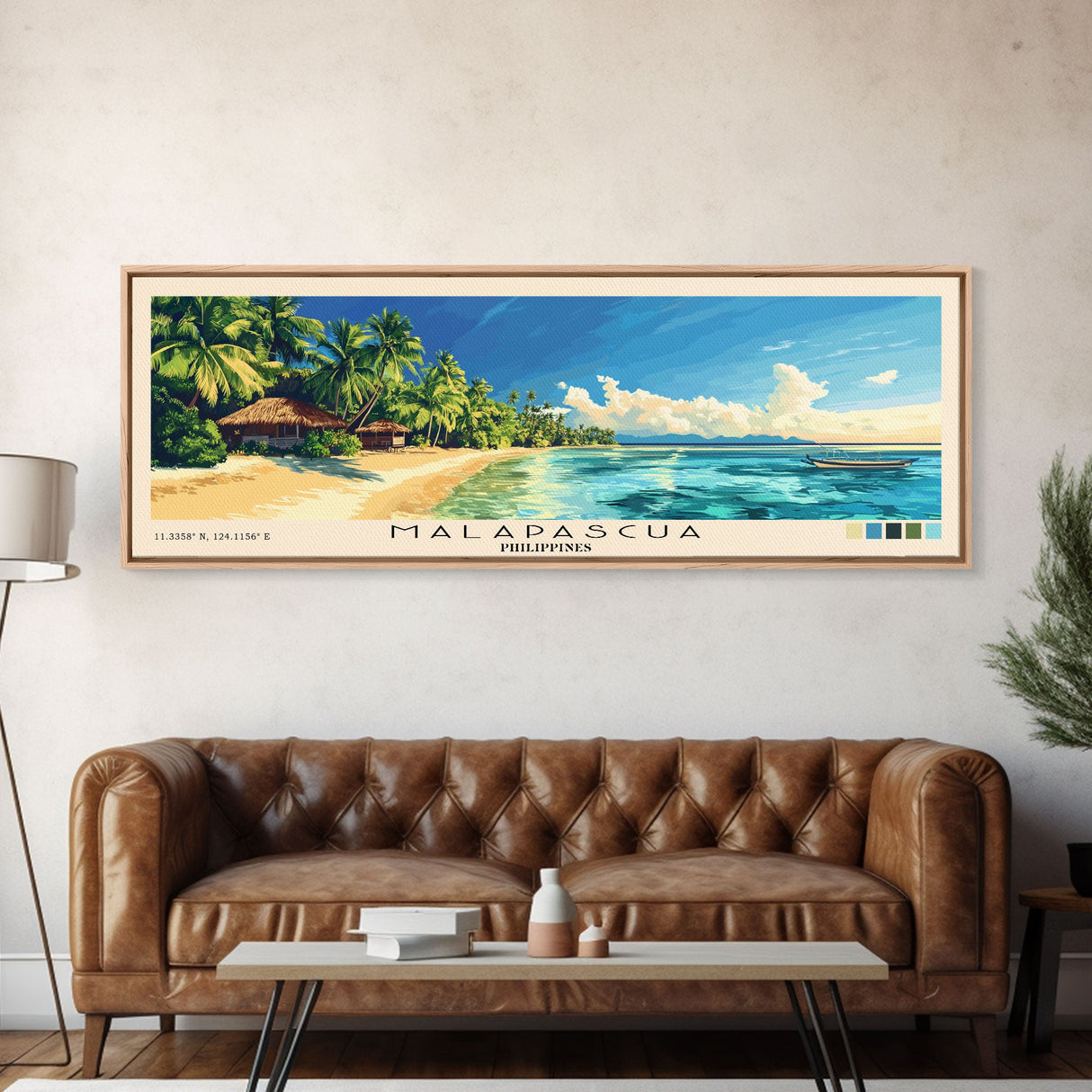 Malapascua, Philippines Panoramic Print, Vacation Gift, Philippines Wall Art, Vacation Wall Art, Vacatation Memories, Beach Decor, Beach Or Lakehouse Art