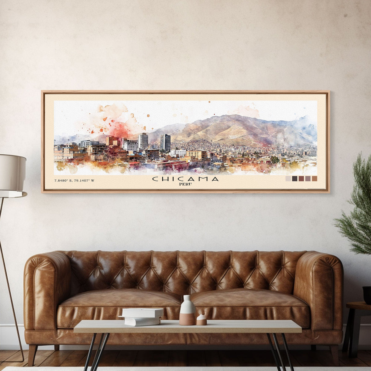 Chicama, Peru Watercolor Beach Print, Vacation Gift, Peru Wall Art, Beach Painting, Beach Decor, Beach Painting