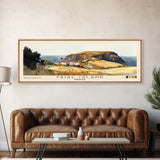 Faial Island, Portugal Watercolor Beach Print, Vacation Gift, Portugal Wall Art, Framed Canvas Print, Framed Beach Painting
