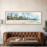 Flic en Flac Beach, Mauritius Watercolor Beach Print, Vacation Gift, Mauritius Wall Art, Beach Painting, Beach Decor, Beach Painting