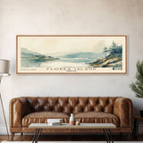 Flores Island, Portugal Watercolor Beach Print, Vacation Gift, Portugal Wall Art, Framed Canvas Print, Framed Beach Painting