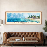 Half Moon Caye, Belize Watercolor Beach Print, Vacation Gift, Belize Wall Art, Beach Painting, Beach Decor, Beach Painting