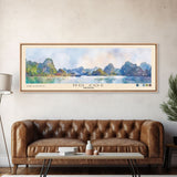 Ho Coc, Vietnam Watercolor Print, Vacation Gift, Vietnam Wall Art, Beach Painting, Beach Decor, Large Wall Art, Wood Frame Art