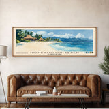 Honeymoon Beach, Fiji Watercolor Print, Vacation Gift, Fiji Wall Art, Beach Painting, Beach Decor, Large Wall Art, Wood Frame Art