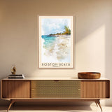 Boston Beach, Jamaica Watercolor Beach Print, Vacation Gift, Jamaica Wall Art, Beach Painting, Beach Decor, Beach Painting