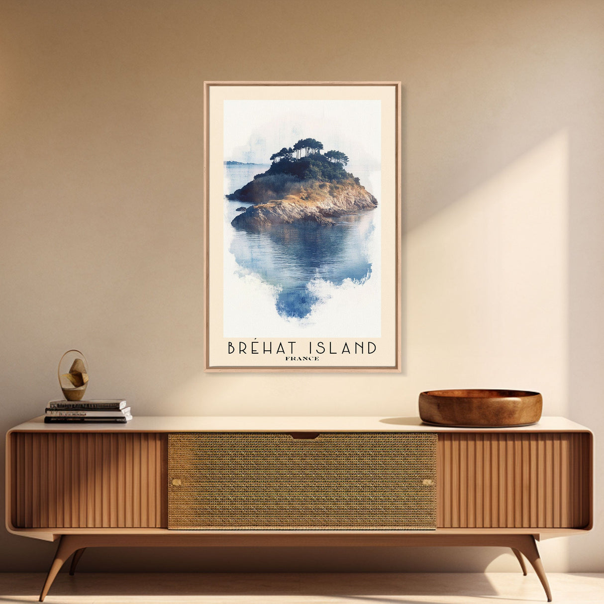 Bréhat Island, France Watercolor Beach Print, Vacation Gift, France Wall Art, Beach Painting, Beach Decor, Beach Painting