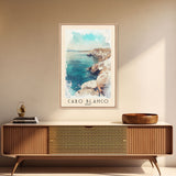 Cabo Blanco, Peru Watercolor Beach Print, Vacation Gift, Peru Wall Art, Beach Painting, Beach Decor, Beach Painting