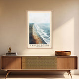 Canggu Beach, Indonesia Watercolor Print, Vacation Gift, Indonesia Wall Art, Beach Painting, Beach Decor, Large Wall Art, Wood Frame Art