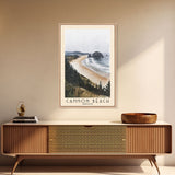 Cannon Beach, Oregon Watercolor Beach Print, Vacation Gift, Oregon Wall Art, Framed Canvas Print, Framed Beach Painting