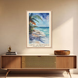 Cayo Levantado, Dominican Republic Watercolor Print, Vacation Gift, Dominican Republic Wall Art, Beach Painting, Beach Decor, Large Wall Art, Wood Frame Art