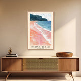 Hyams Beach, Australia Watercolor Beach Print, Vacation Gift, Australia Wall Art, Framed Canvas Print, Framed Beach Painting