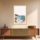 Ilha da Fuseta, Portugal Watercolor Beach Print, Vacation Gift, Portugal Wall Art, Framed Canvas Print, Framed Beach Painting