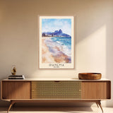 Ipanema, Brazil Watercolor Print, Vacation Gift, Brazil Wall Art, Beach Painting, Beach Decor, Large Wall Art, Wood Frame Art