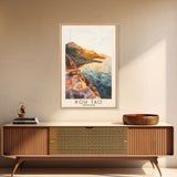 Koh Tao, Thailand Watercolor Print, Vacation Gift, Thailand Wall Art, Beach Painting, Beach Decor, Large Wall Art, Wood Frame Art