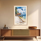 Kri Island, Indonesia Watercolor Beach Print, Vacation Gift, Indonesia Wall Art, Beach Painting, Beach Decor, Beach Painting