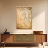 Los Angeles Vintage Map Print | Los Angeles Map | California Map Art | Los Angeles City Road Map Poster | Distressed / Retro LA Street Art