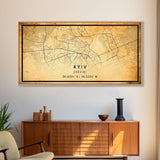 Old Kyiv Ukraine City Map Wall Art Canvas Print, Vintage Style Kyiv Map, Framed Wall Art, Cool Kyiv Ukraine Wall Art, Office Art