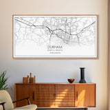 Durham Street Map, North Carolina Map, Map Art, Minimalist Art, Wall Art, Canvas Art, Trendy Room Décor, Bar Room Décor, Teacher Gift