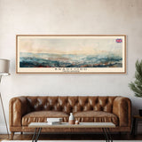Bradford United Kingdom Travel Print Wall Art, Panoramic City Art, Travel Art, Wall Decor, Vacation Gift, Framed Canvas Print Or Metal Art